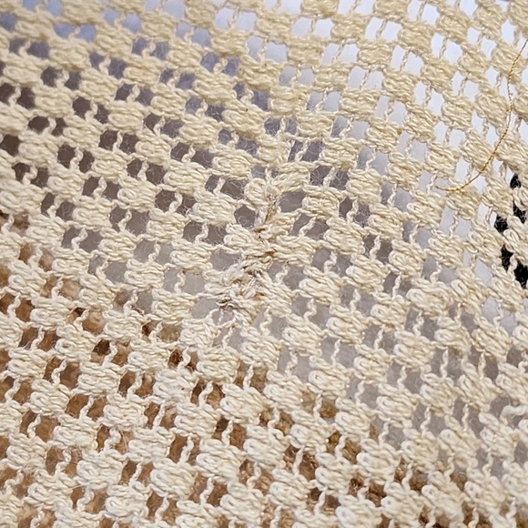 Crochet‎ Tunic Womens Large BOHO Cottage Country Hippy Festival Cotton Ercu - Picture 12 of 13